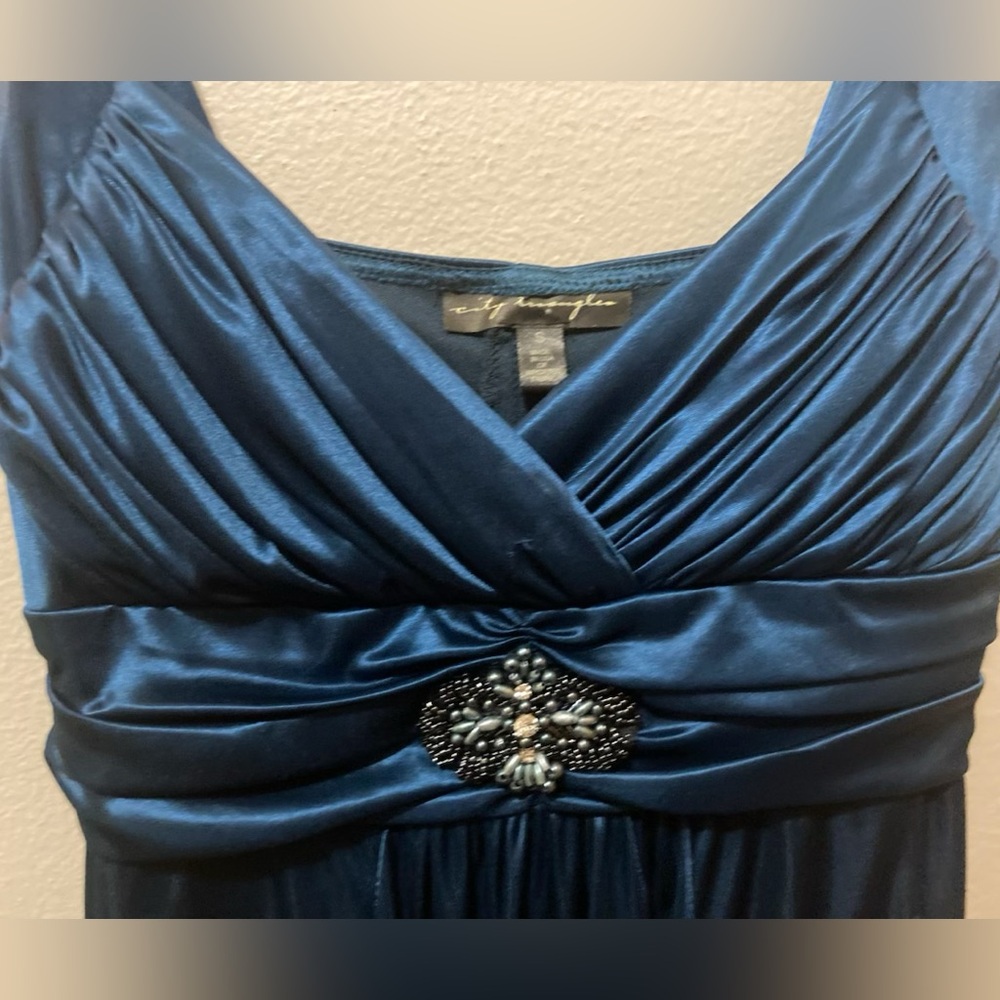 Deep Turquoise/Blue Event Dress - Picture 9 of 10